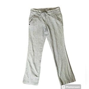 Dalia women’s wide leg linen/cotton blend striped pants size 4